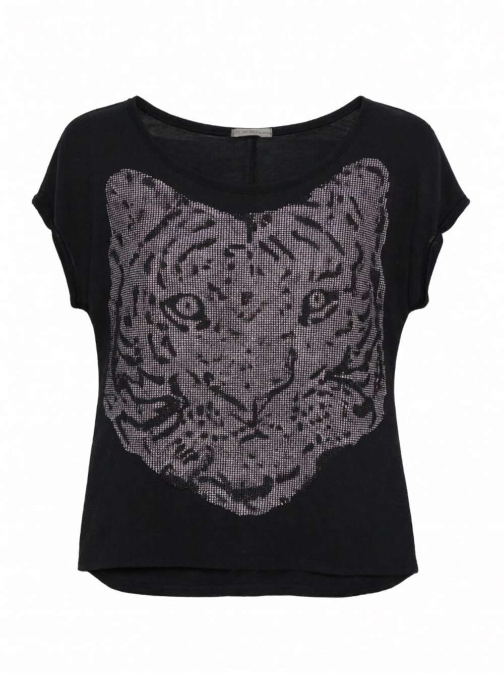 Charlotte Russe Black Women's Sequin Tiger Graphic Top M